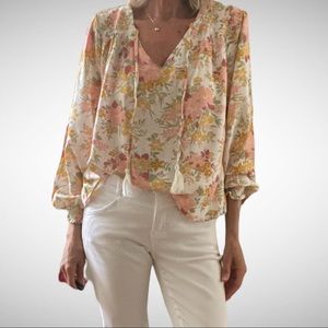 Joie Floral Blouse Rain Blouse S